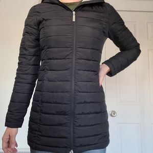 Long women's puffy jacket